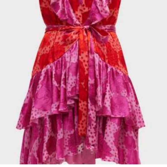 ❤️Le Superbe Aurora Flora Lil Flirt Floral Ruffle Mini Dress Size 2 HOST PICK💕 - Picture 8 of 11